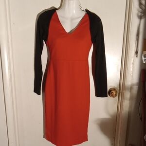 Women's Red And Black Dress New With Tags Good Stretch Good Condition